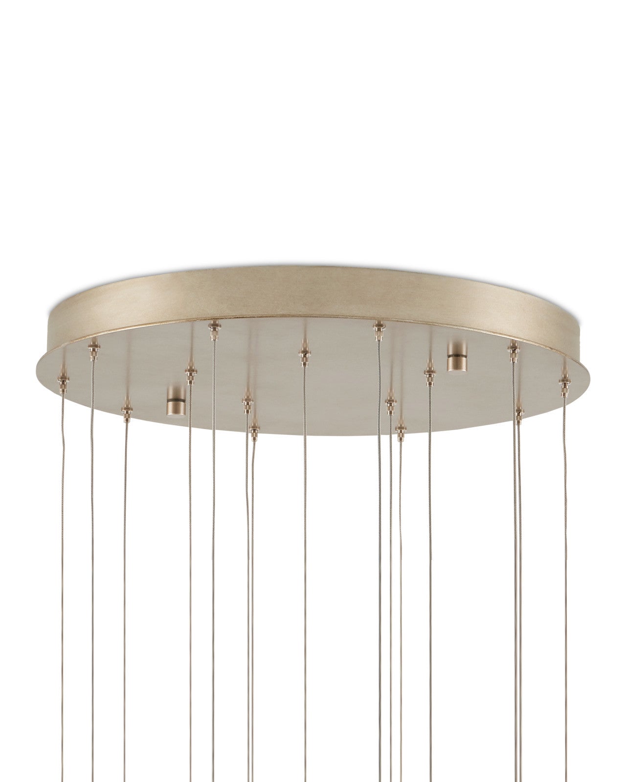 Glass Mirror 15-Light Round Multi-Drop 21'' Chandelier