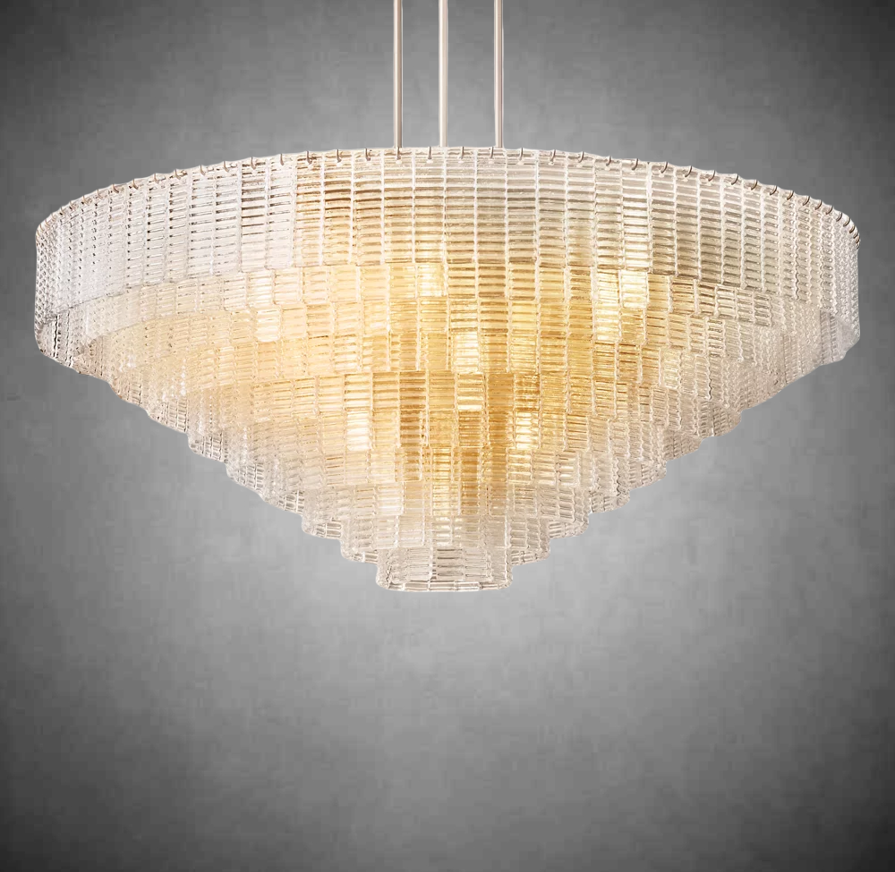 Samantha Clear Glass Round Chandelier