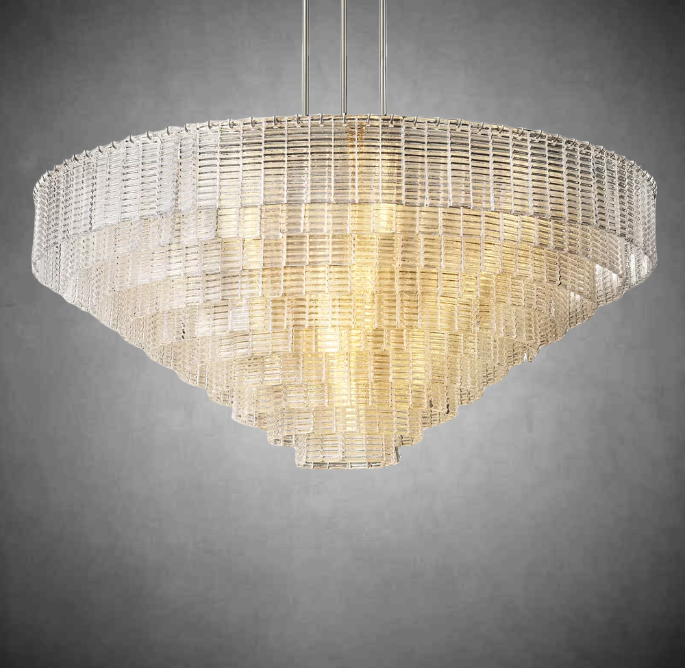 Samantha Clear Glass Round Chandelier