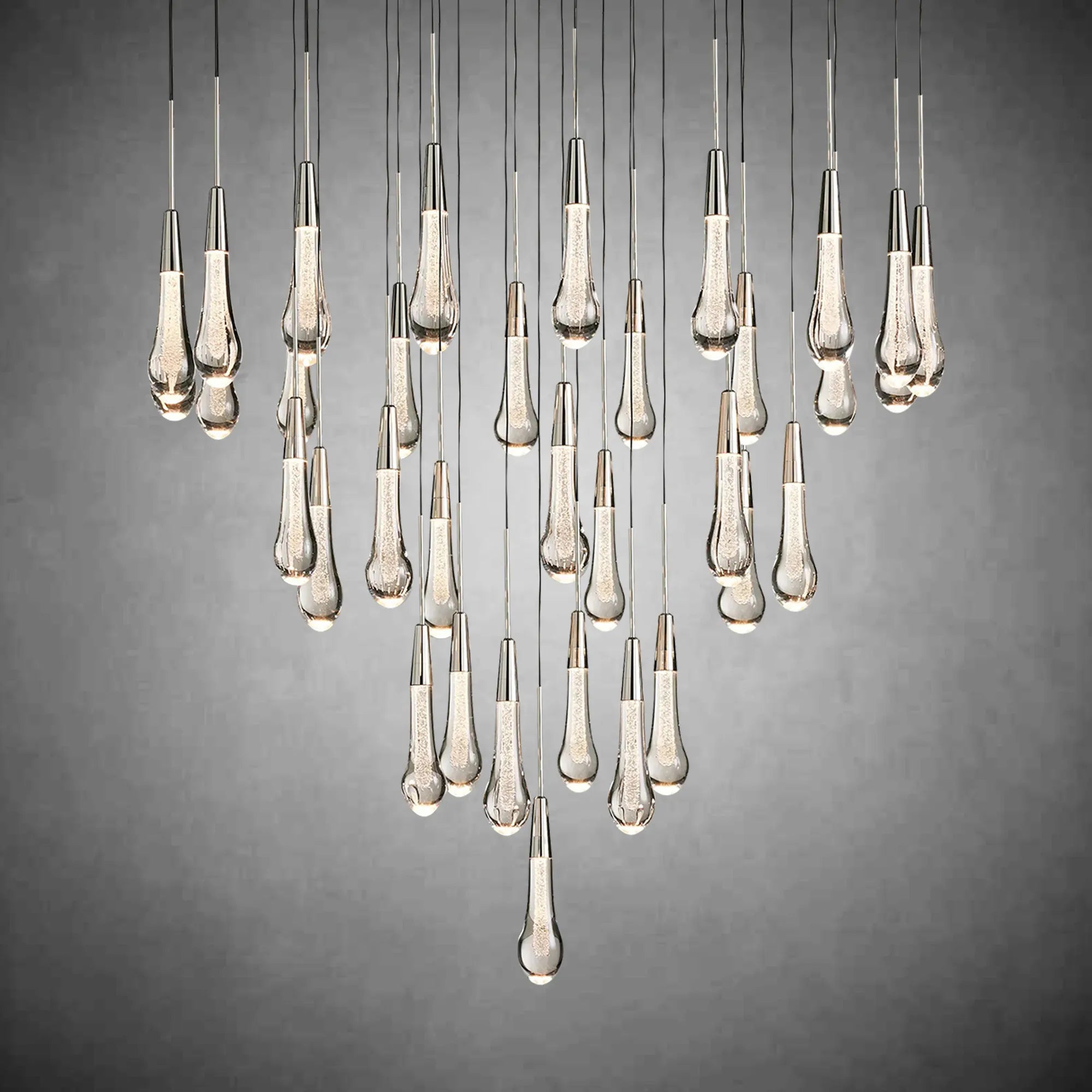 Soltaire Round Chandelier 17" 24" 36“ 58“