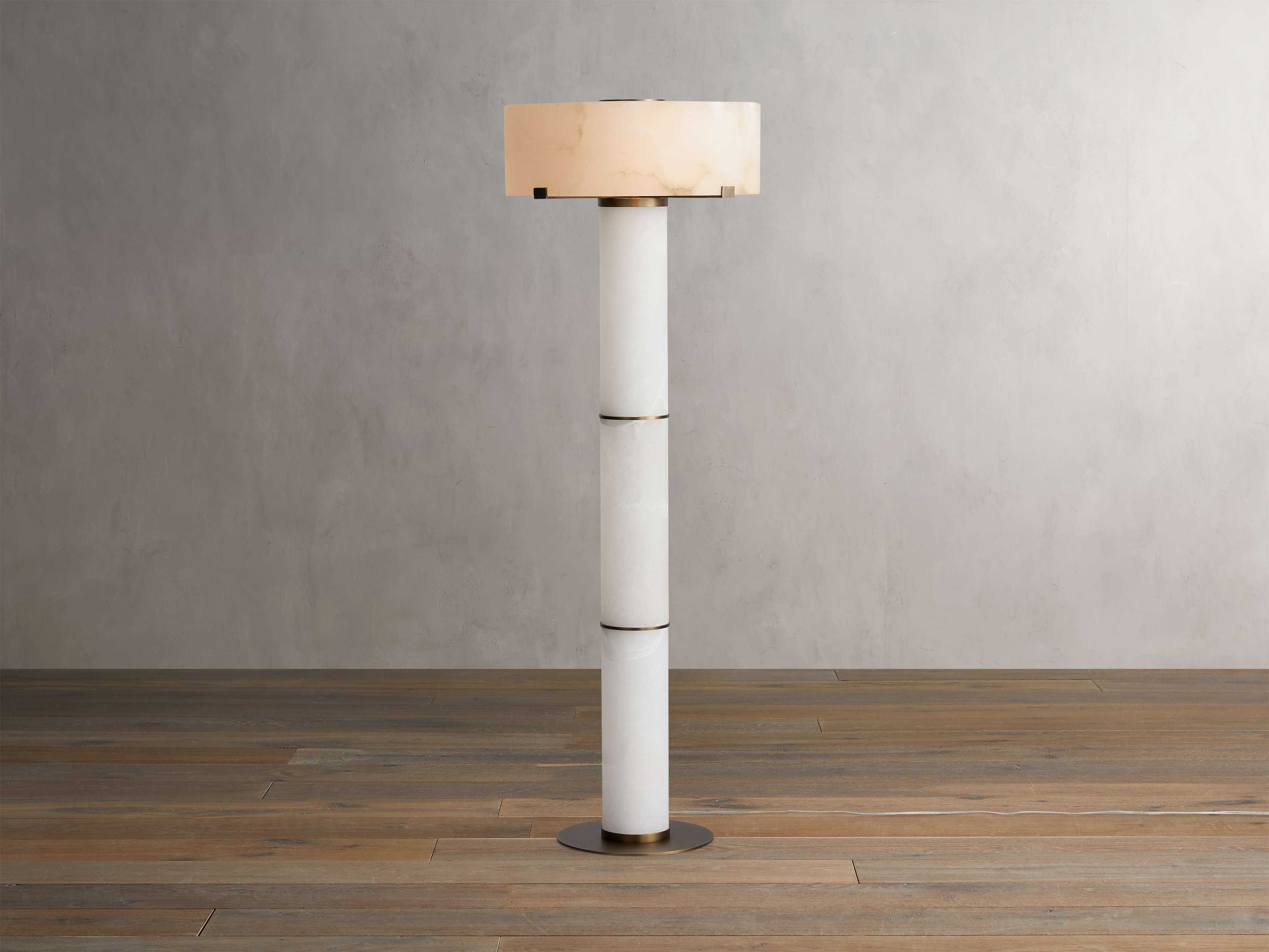 Chayla Alabaster Stone Floor Lamp 64''H