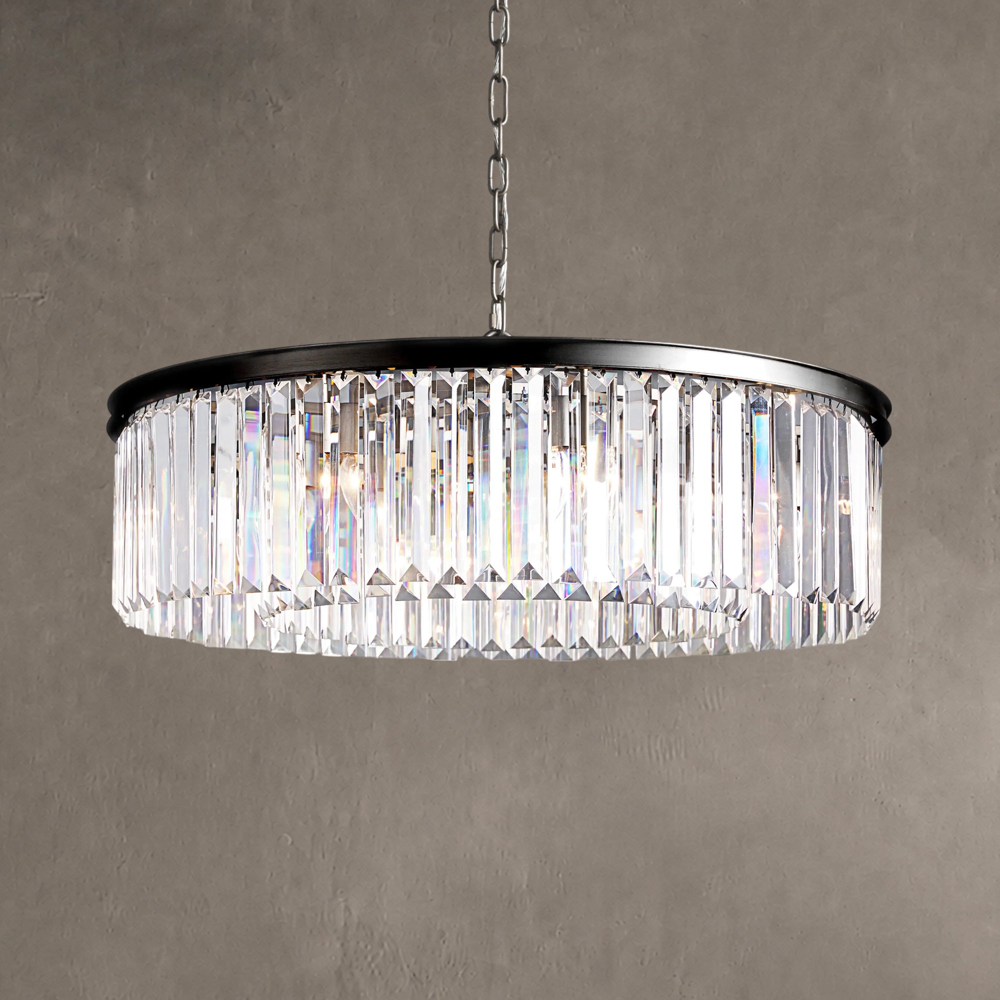 Leyland Crystal Round Chandelier