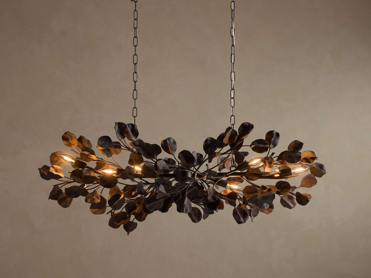 Lunaria 54" Linear Chandelier in Bronze/Ebony (4 of 4)