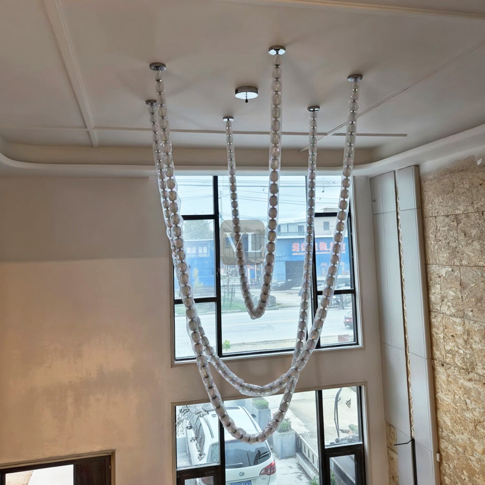 Modern Crystal Bead Chandelier