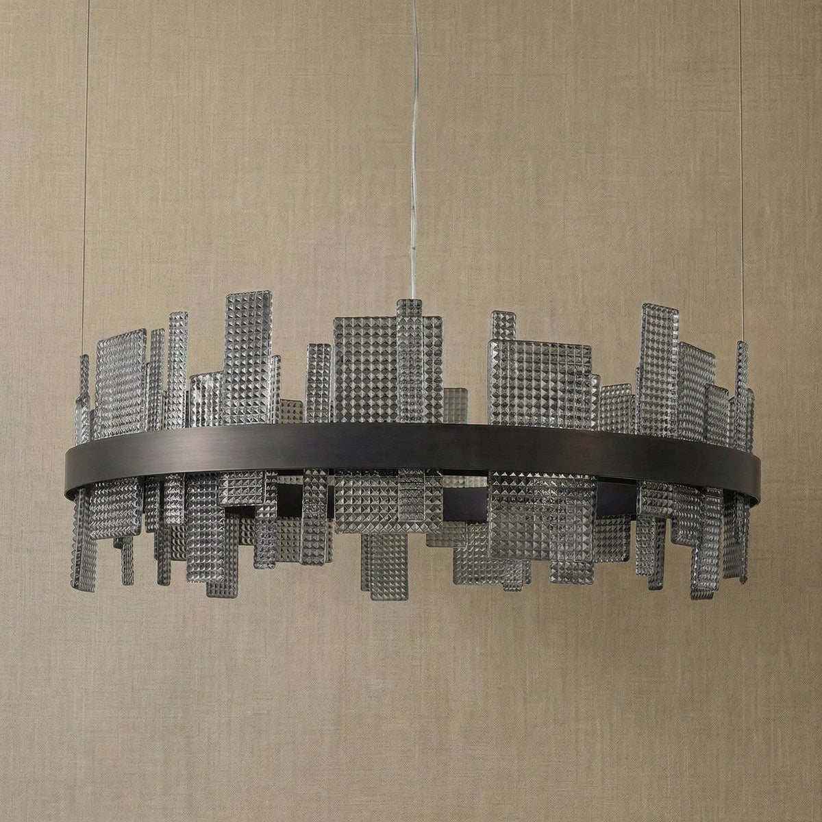 Lyra Round Glass Chandelier