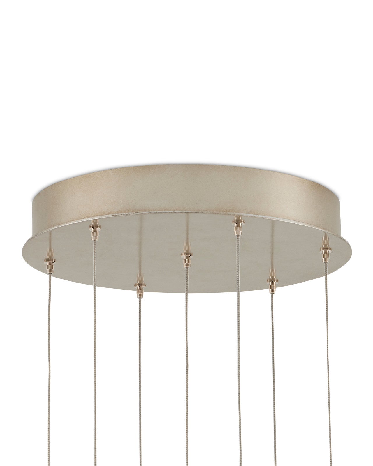 Glass Mirror 7-Light Round Multi-Drop Chandelier