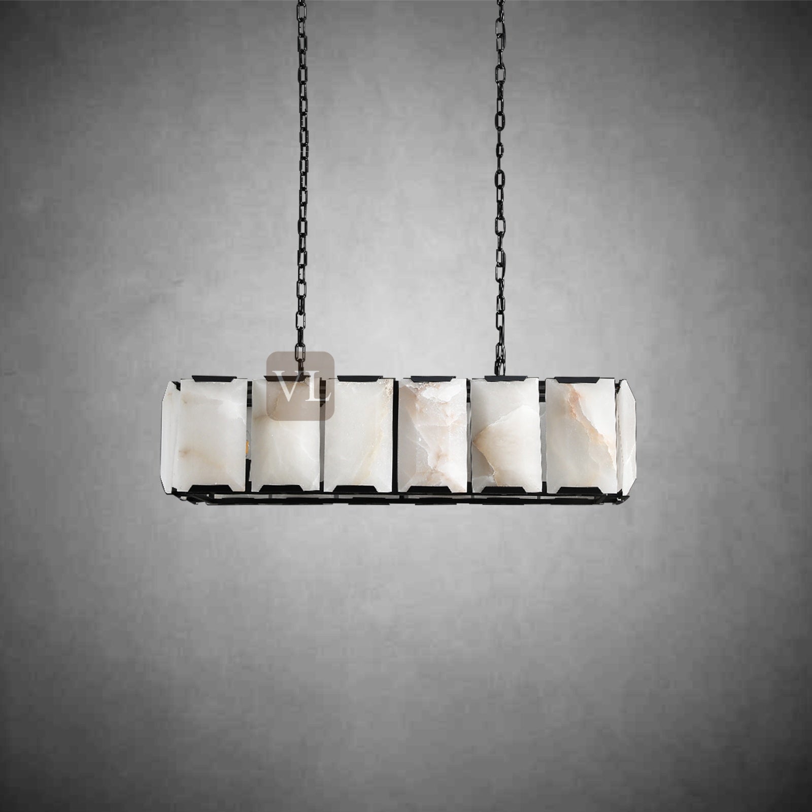 Hartley Calcite Rectangular Chandelier 42"/54"/62"/74"