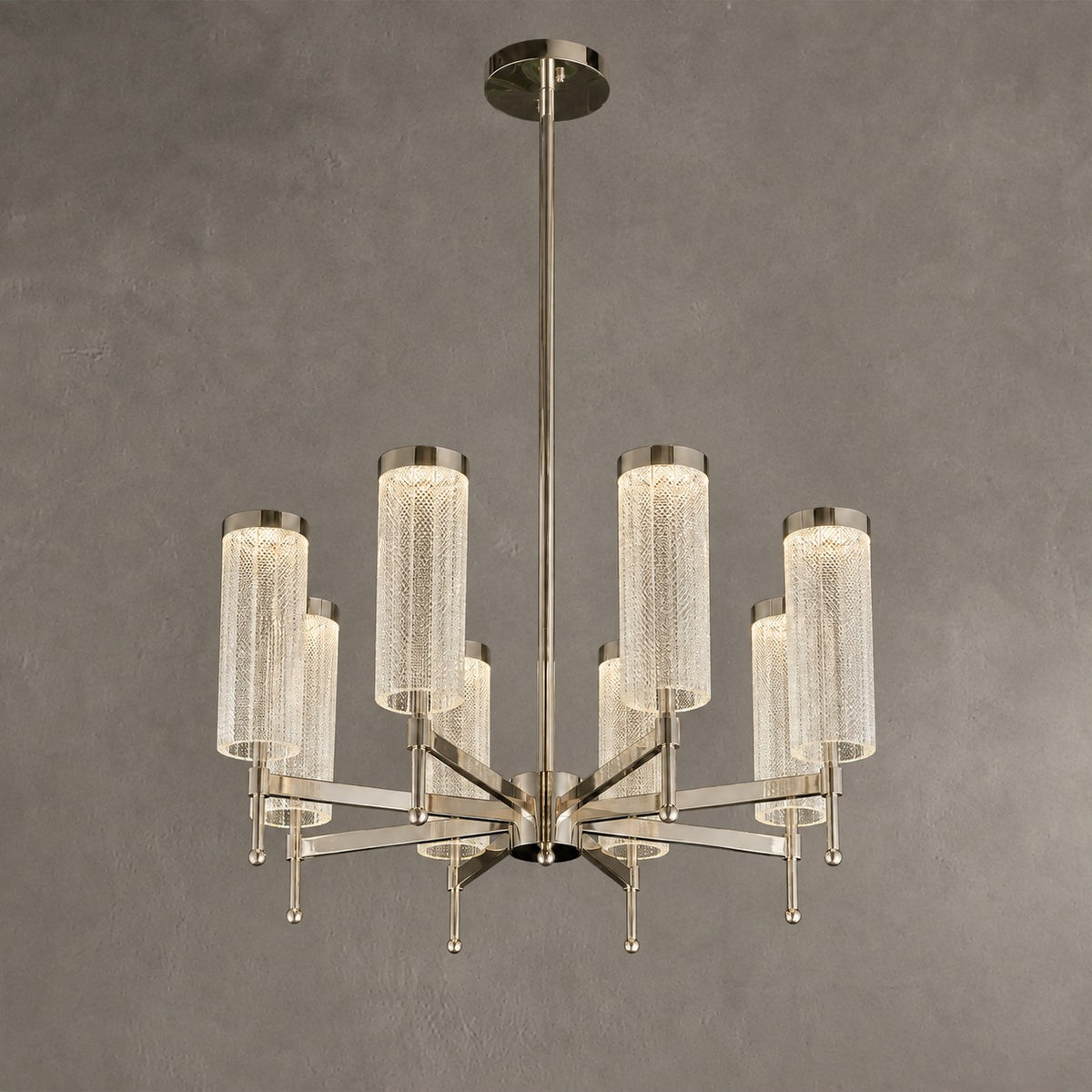 Crystalia Modern Sculptural Ring Chandelier