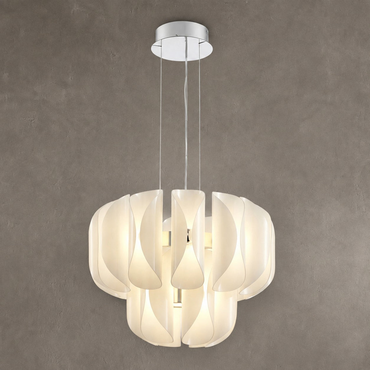 Helena Modern Chrome Chandelier 24"