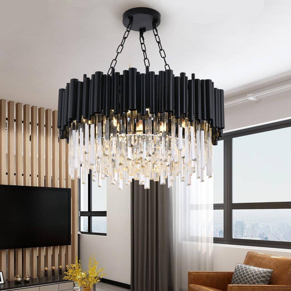 Vigo Collection Crystal Chandelier, Black