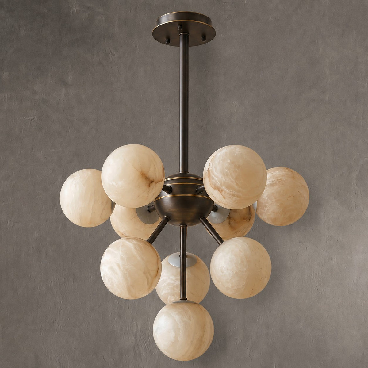 Orb Cluster Alabaster Pendant Light