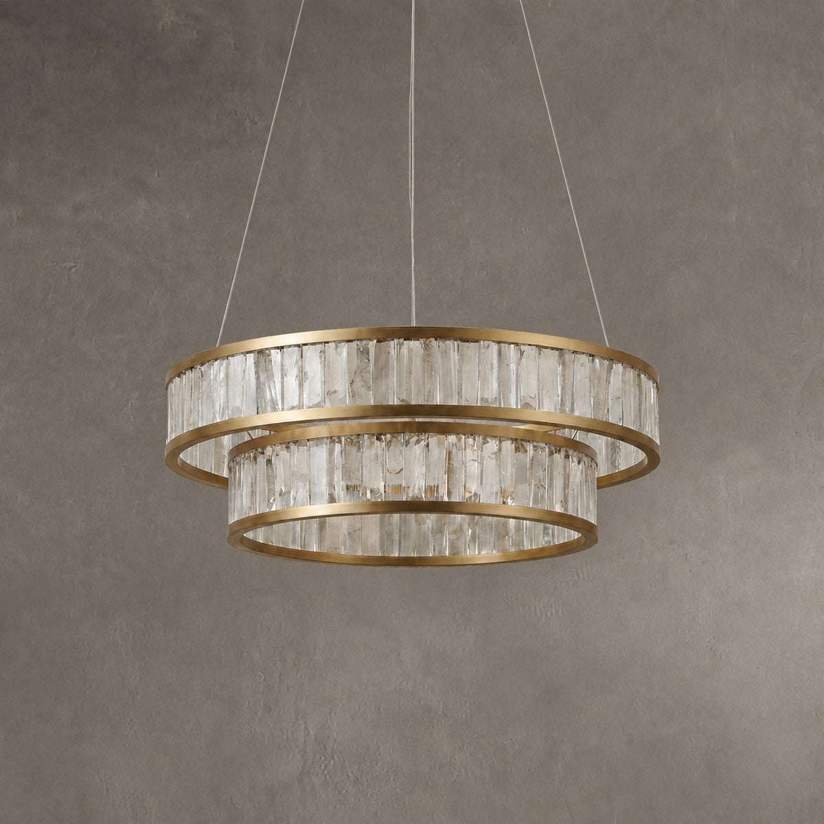 Crystara Modern Moroccan Stone Chandelier 31"