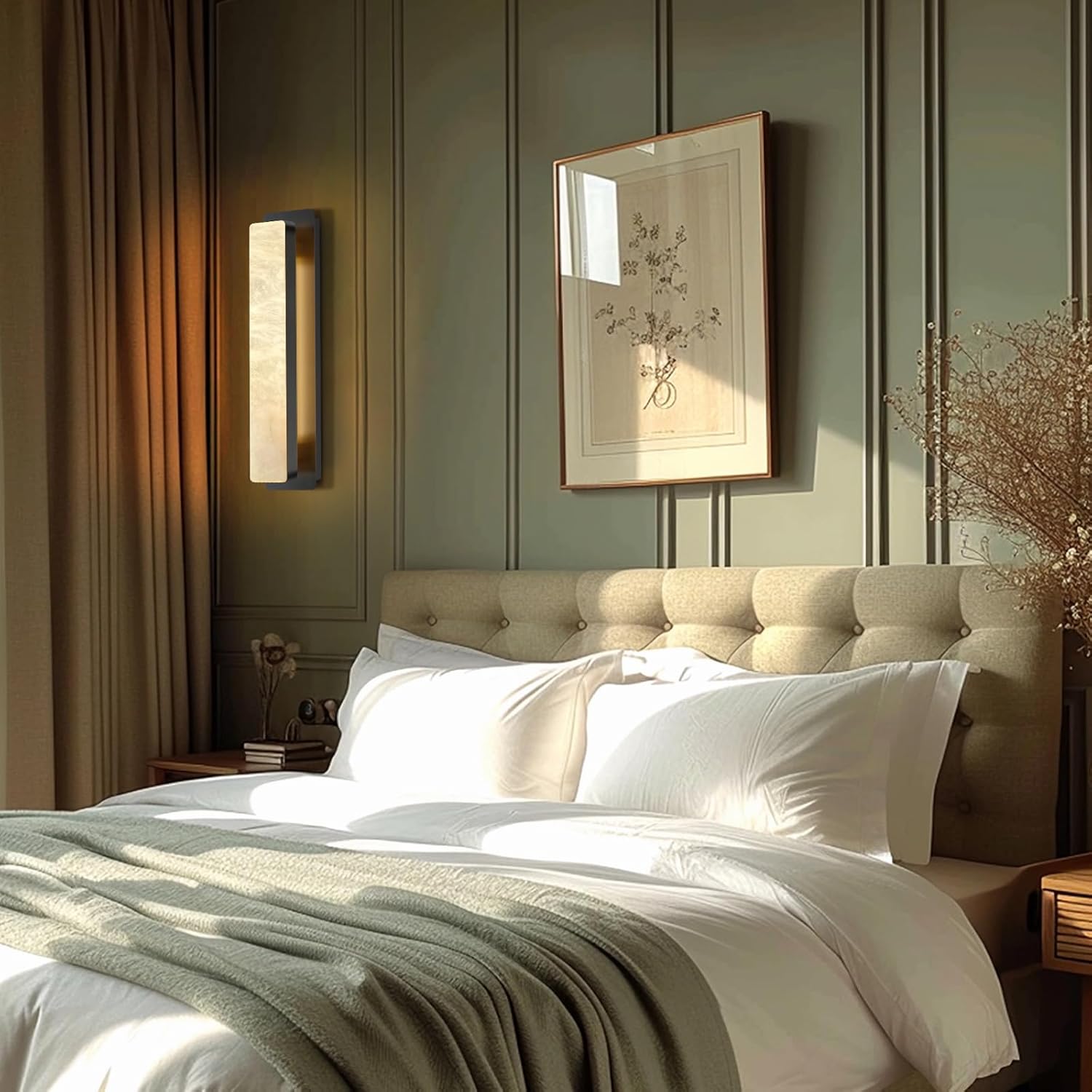 Elegant Montreux AlabasterMarble Wall Lamp with LED