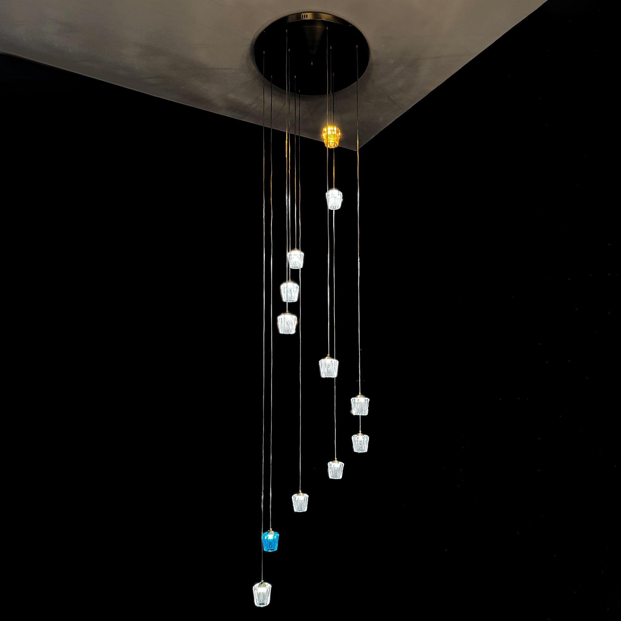 K9 Crystal Cup LED Pendant & Wall Light Collection