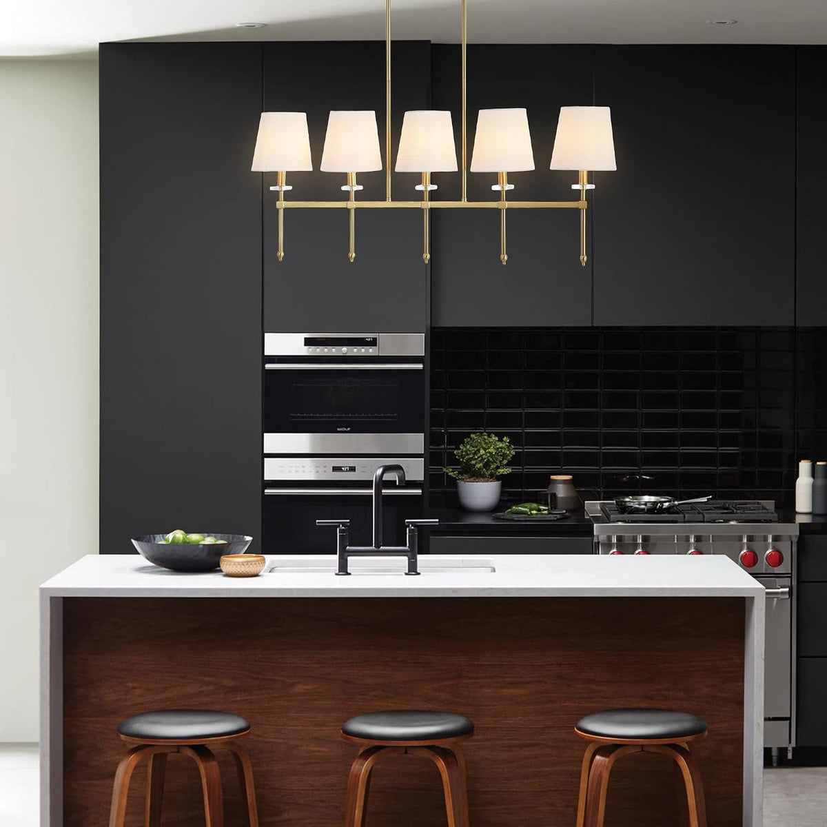 Rhodes Linear Chandelier 5 Light / 6 Light