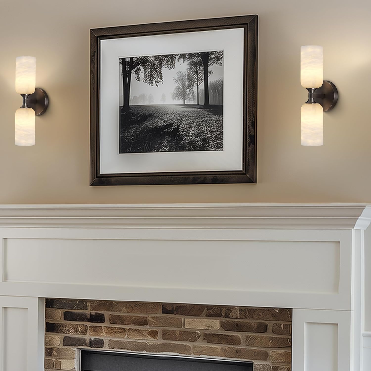 Elegant Alabaster Wall Sconce