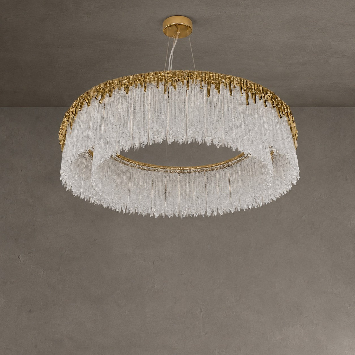 Ice Bloom Glass Chandelier D800 - Copper