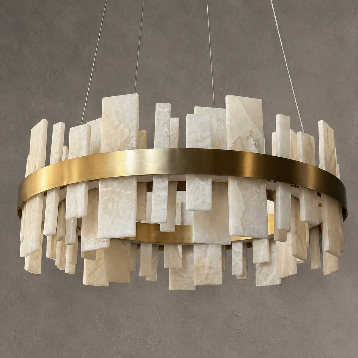 Round Block Chandelier