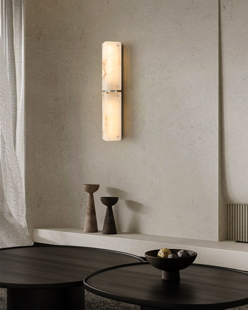 Reynard Alabaster Grand Wall Sconce Light Fixture 13"H 25"H
