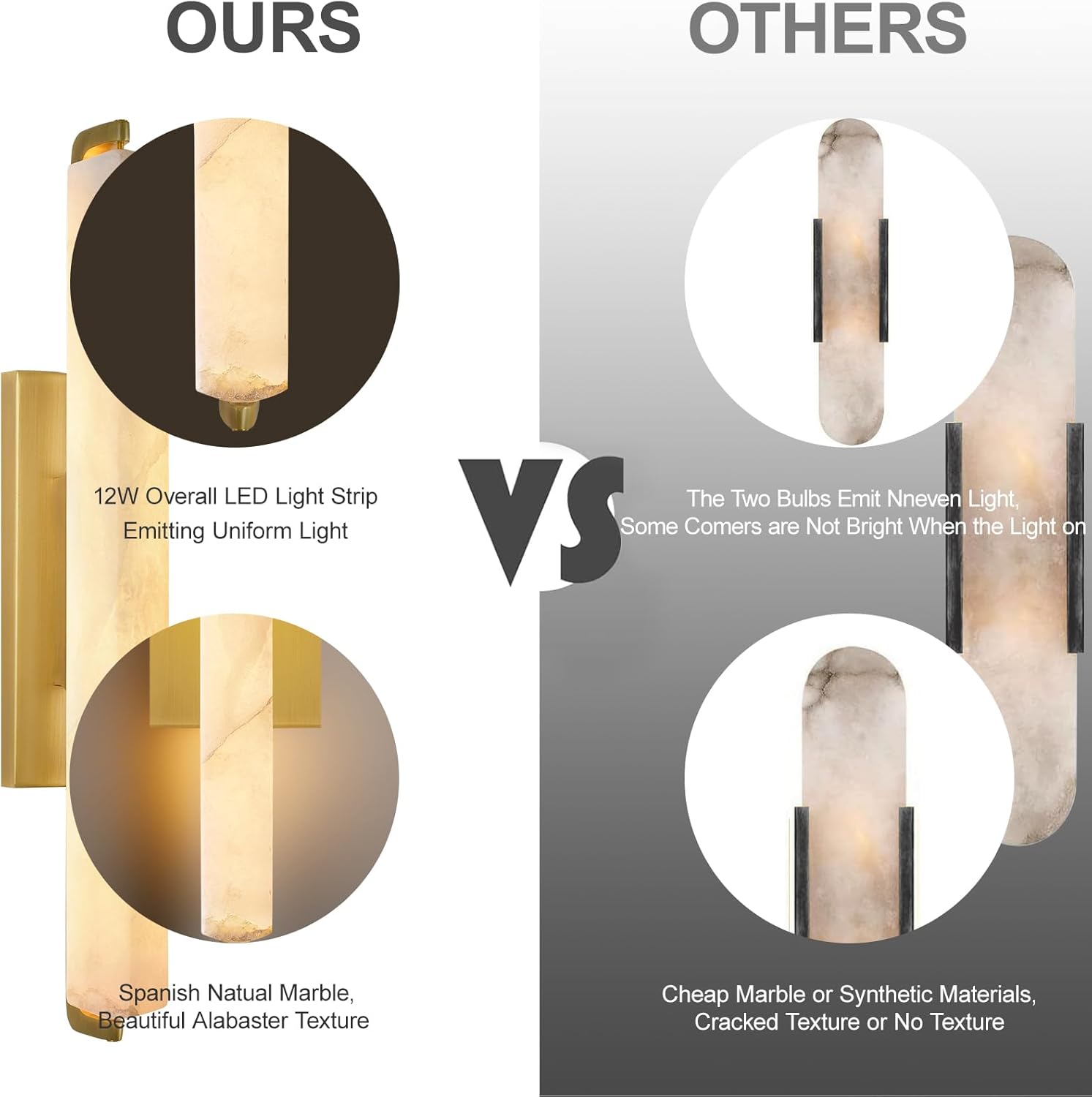 Elegant Alabaster Handcrafted Wall Sconce