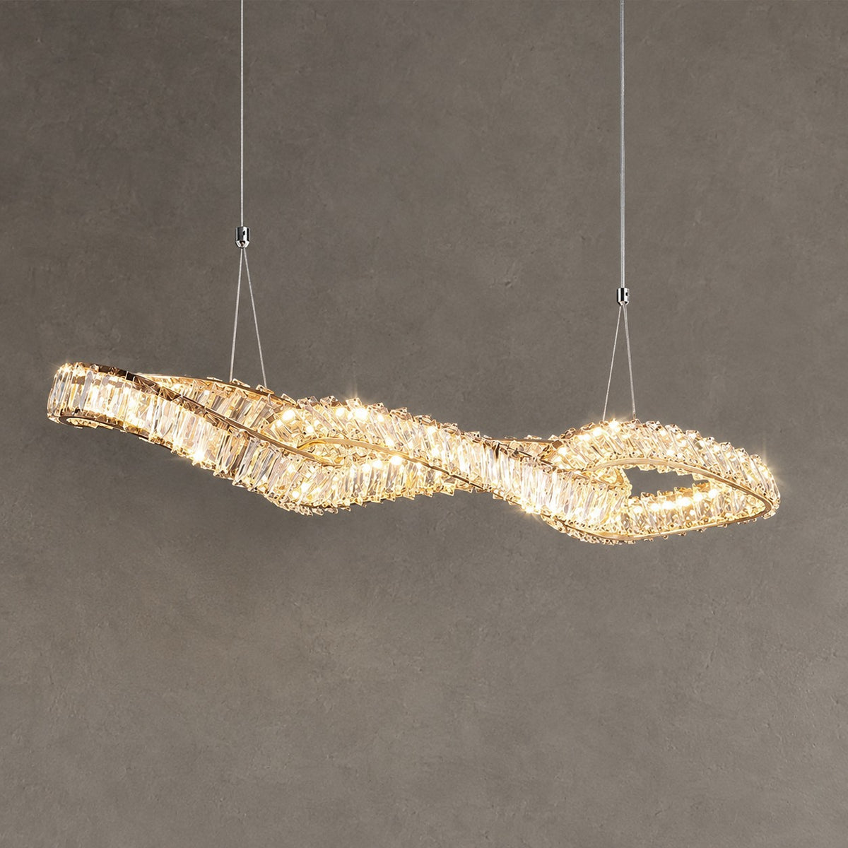 Designer Model Light Luxury Creative Crystal Pendant Chandelier for Dining Room/Kitchen Island