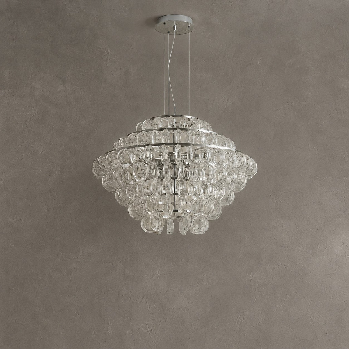 Opulence Modern Glass Chandelier 31"