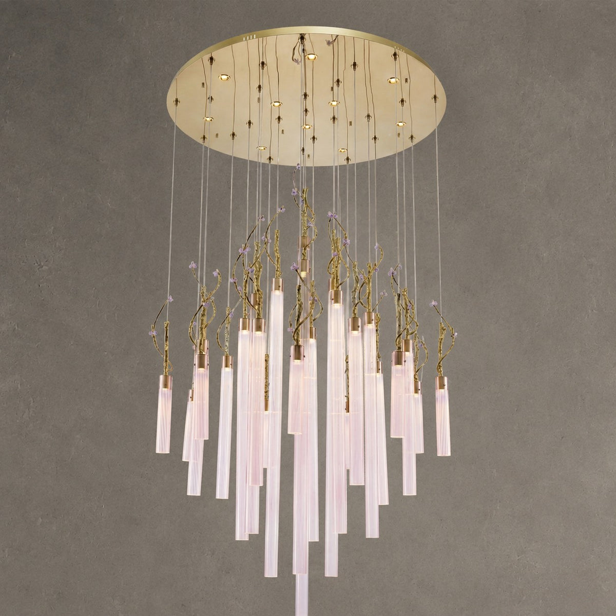 Davina Modern Glass Round Chandelier 47"