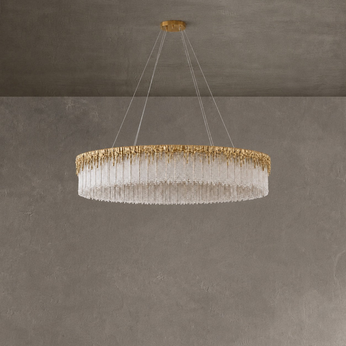 Ice Bloom Glass Chandelier D1000 - Copper