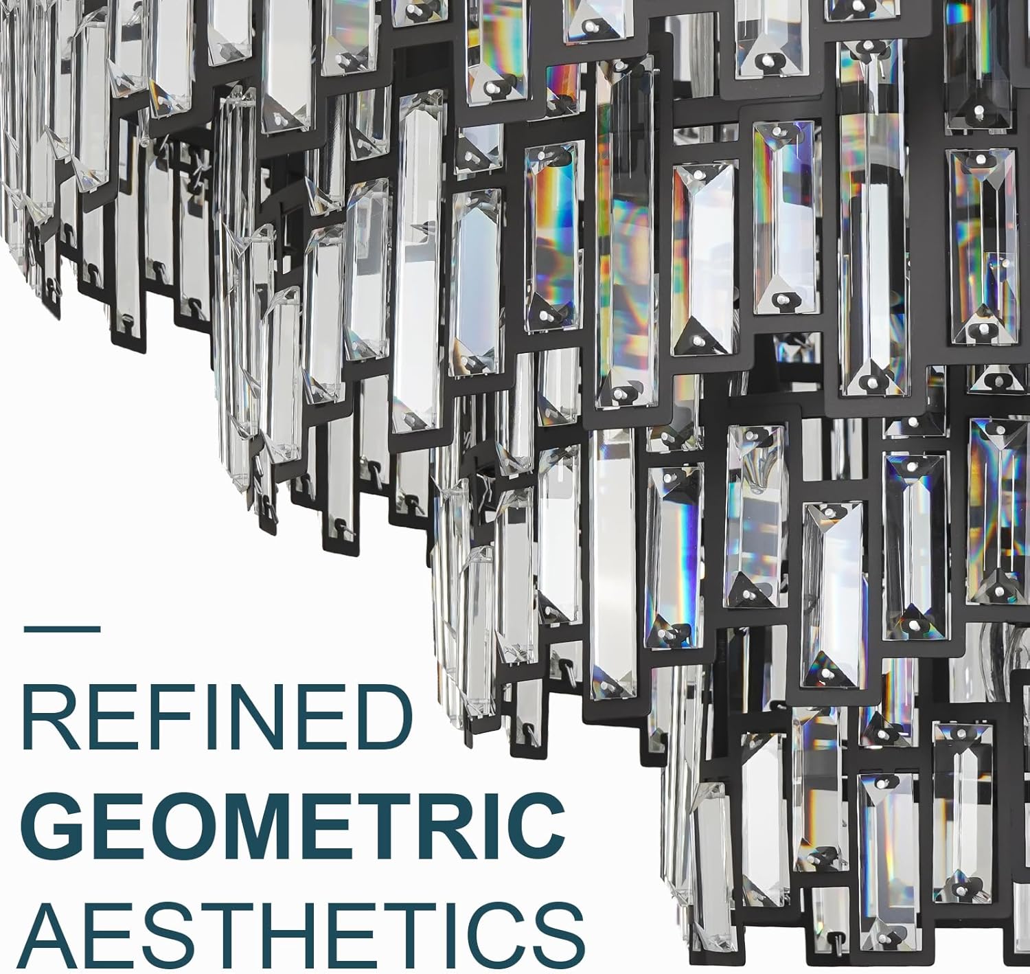 31.5" 4-Tier Crystal Chandelier