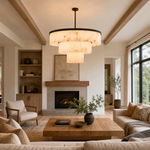 Alabaster Tiered Chandelier