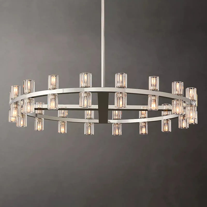 Aracachon Crystal Rectangular Chandelier 54"