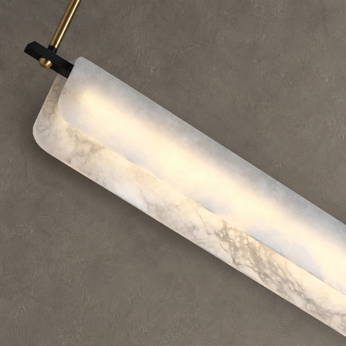 Alabaster Dining Linear Chandelier 39"