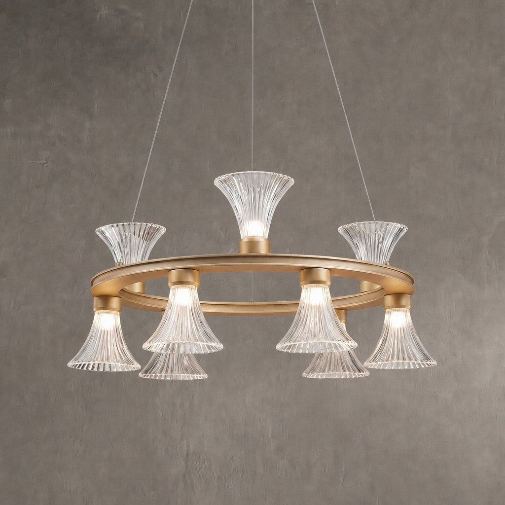 Aria Glass Round Chandelier 25.2"D