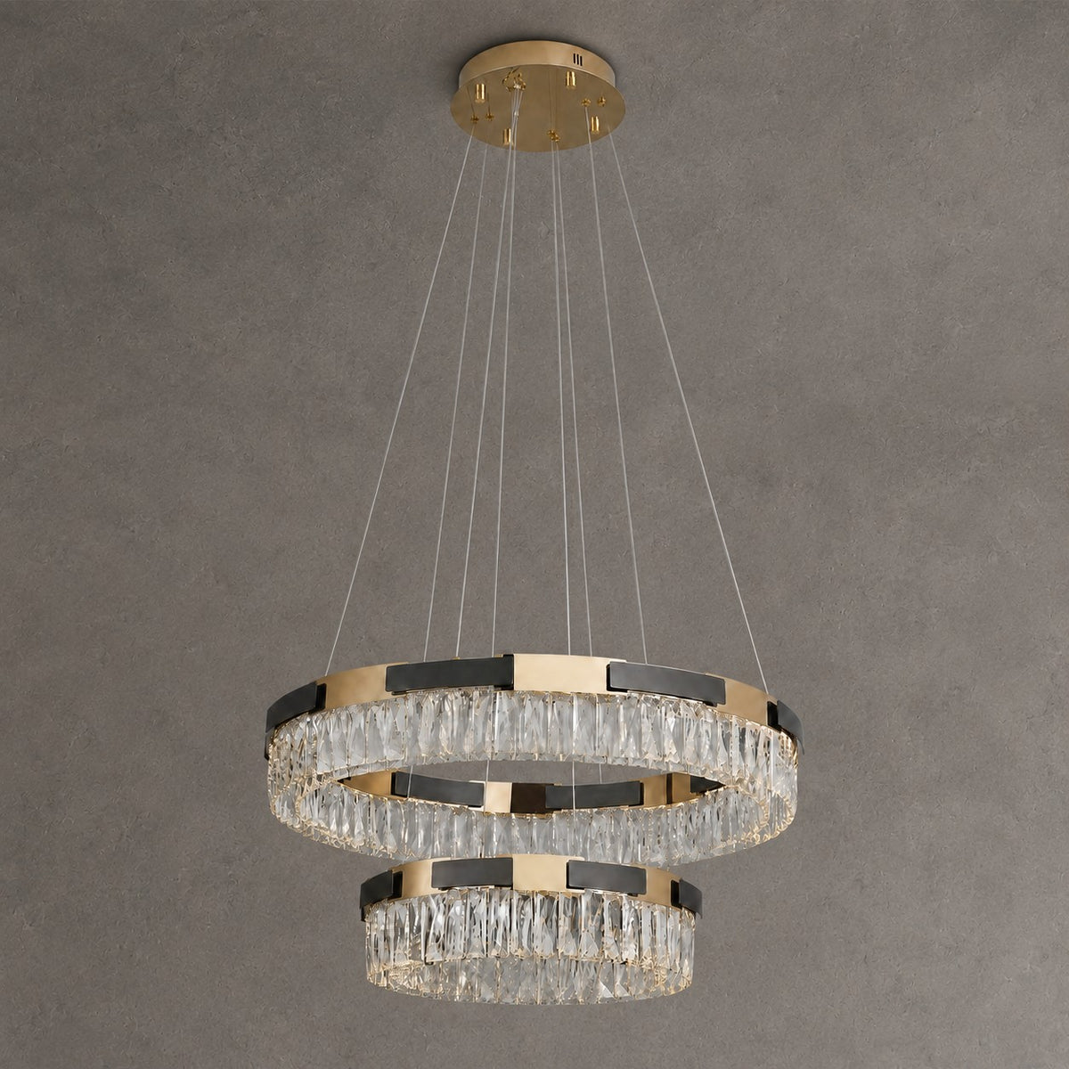 Mughetto Crystal Duo Chandelier