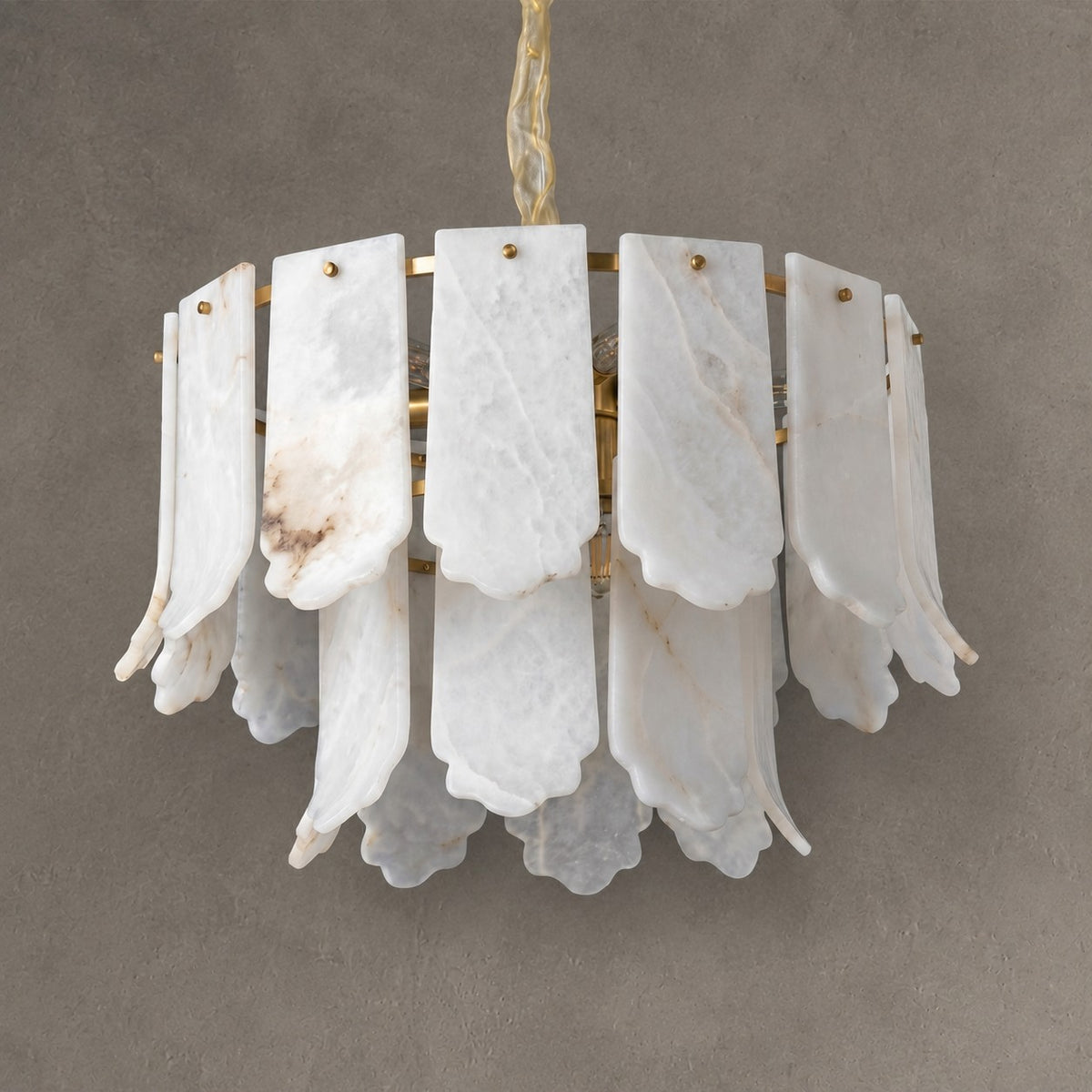 Hollis Modern Alabaster Round Pendant Light