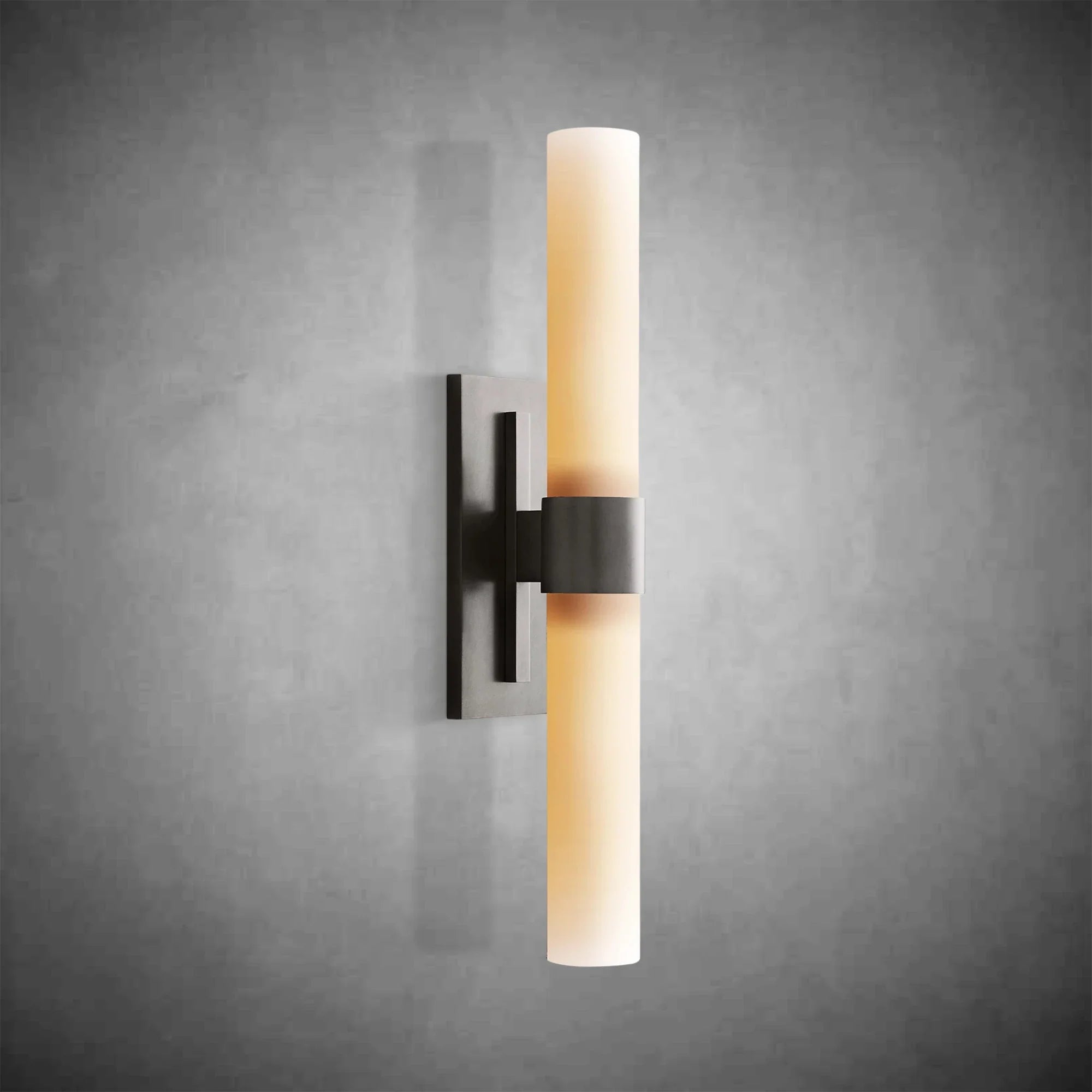 Ravel Milk Glass Wall Sconce with Brass, Black, Nickel Finishes