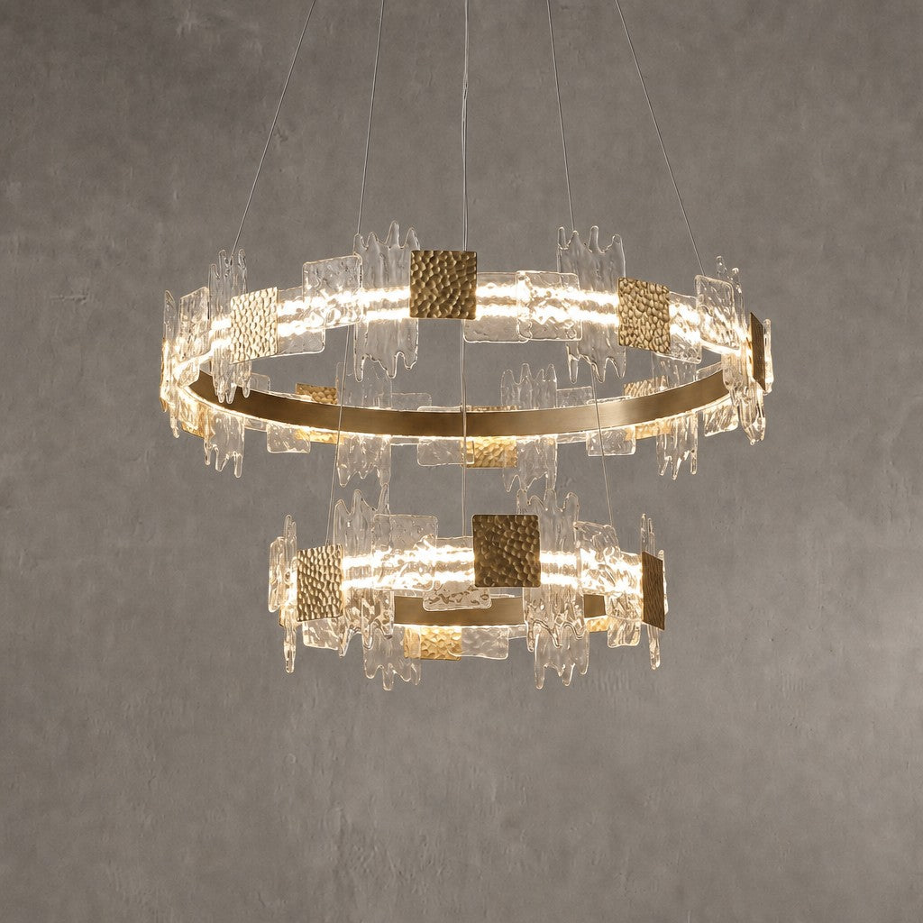 Elodie 2 Tiers Modern Gold Chandelier