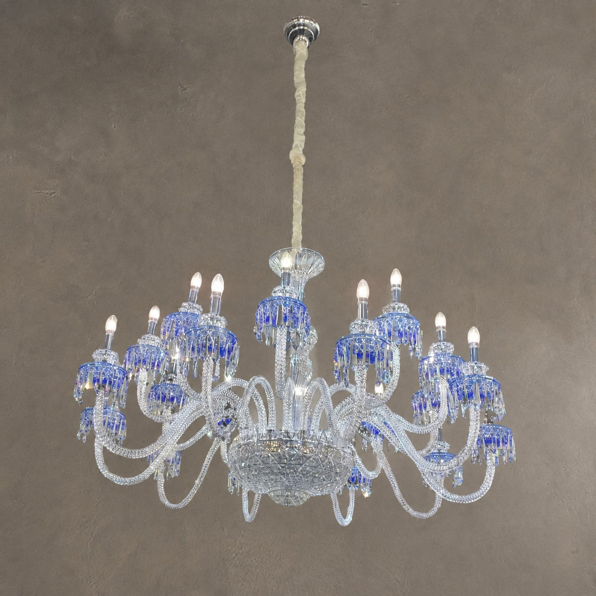 Modern Fancy Blue Crystal Chandelier for Living Room/Bedroom