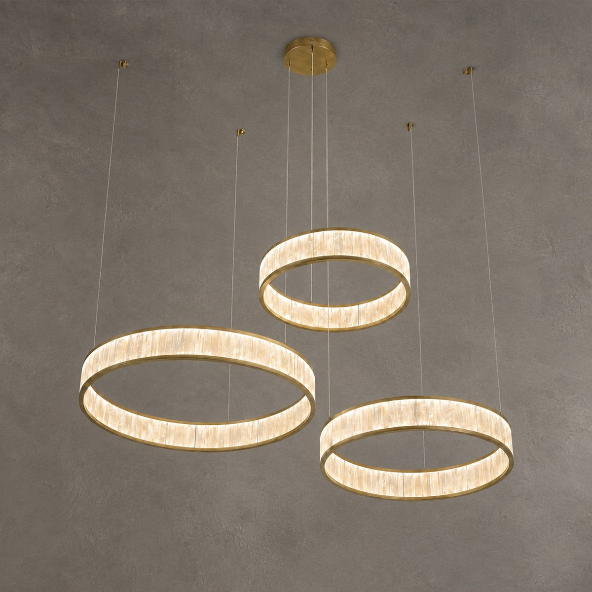 Crystara Modern Natural Moroccan Stone Chandelier