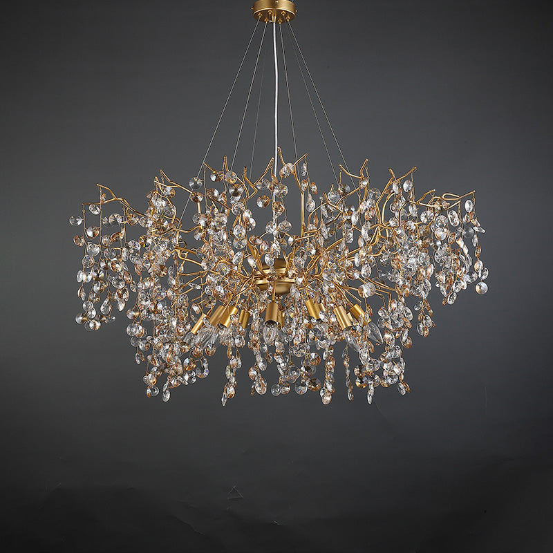 Luxury Crystal Branch Chandelier 39.4"D