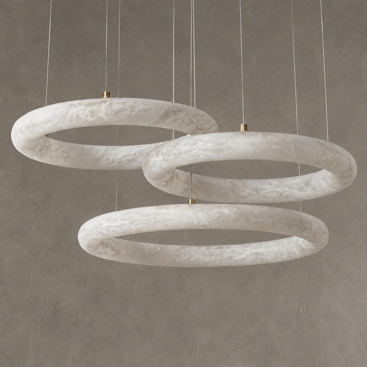 Anello Modern Alabaster Ring Chandelier