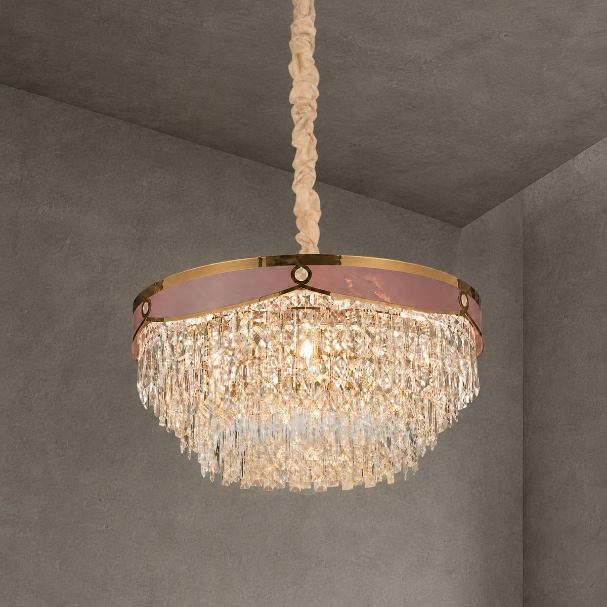 Crystal Halo Chandelier