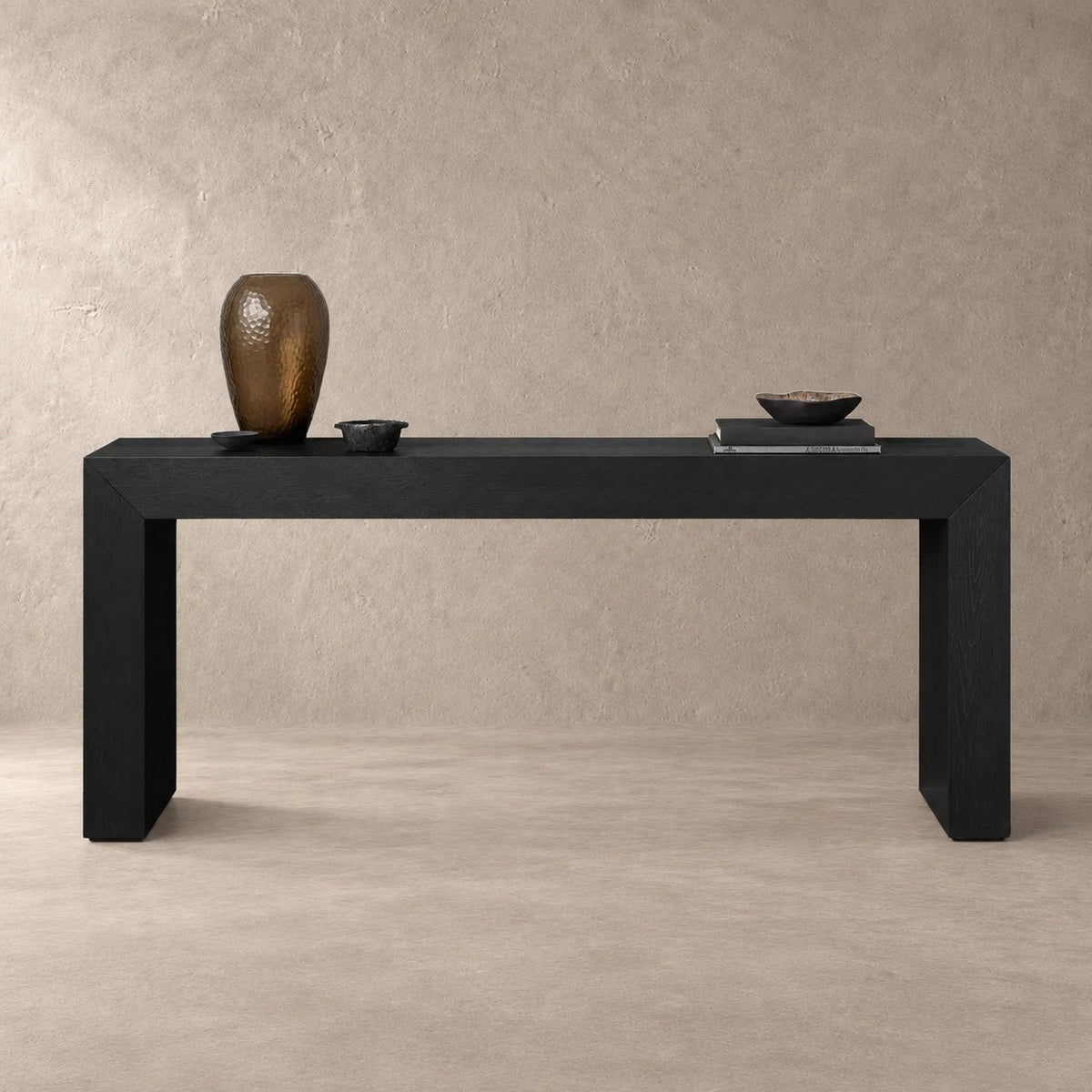 Waterfall Edge Solid Oak Hallway Table