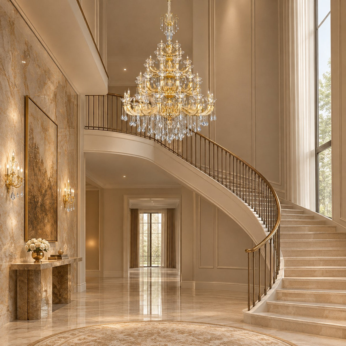 Eternal Baroque Revival Chandelier Series with Diamond-Inspired Crystal-Studded Light Arms
