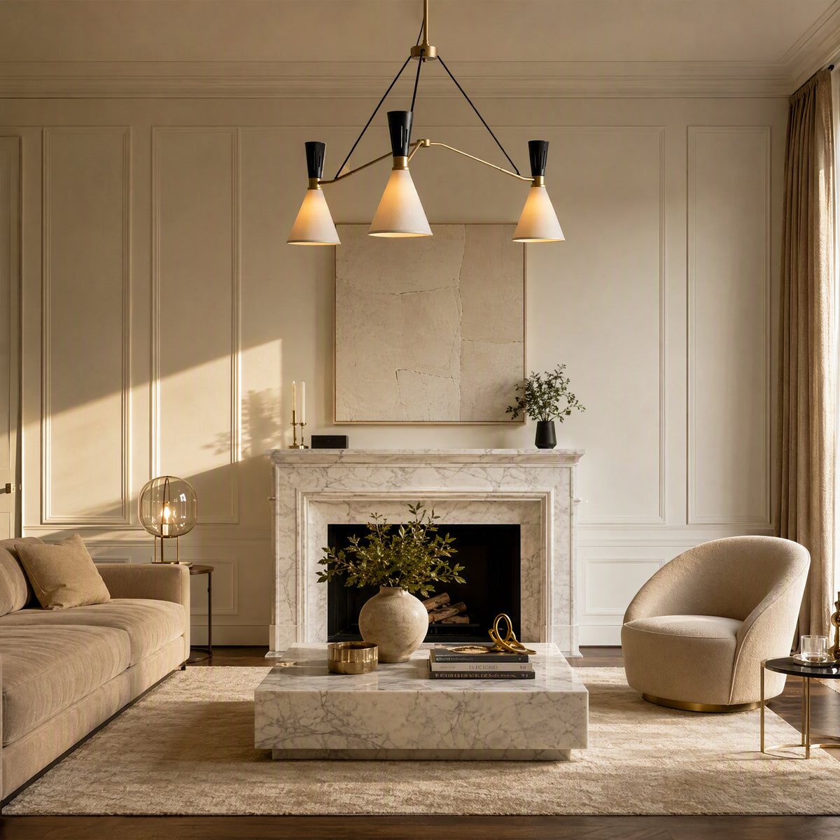 Ramsey 3-Light Round Chandelier