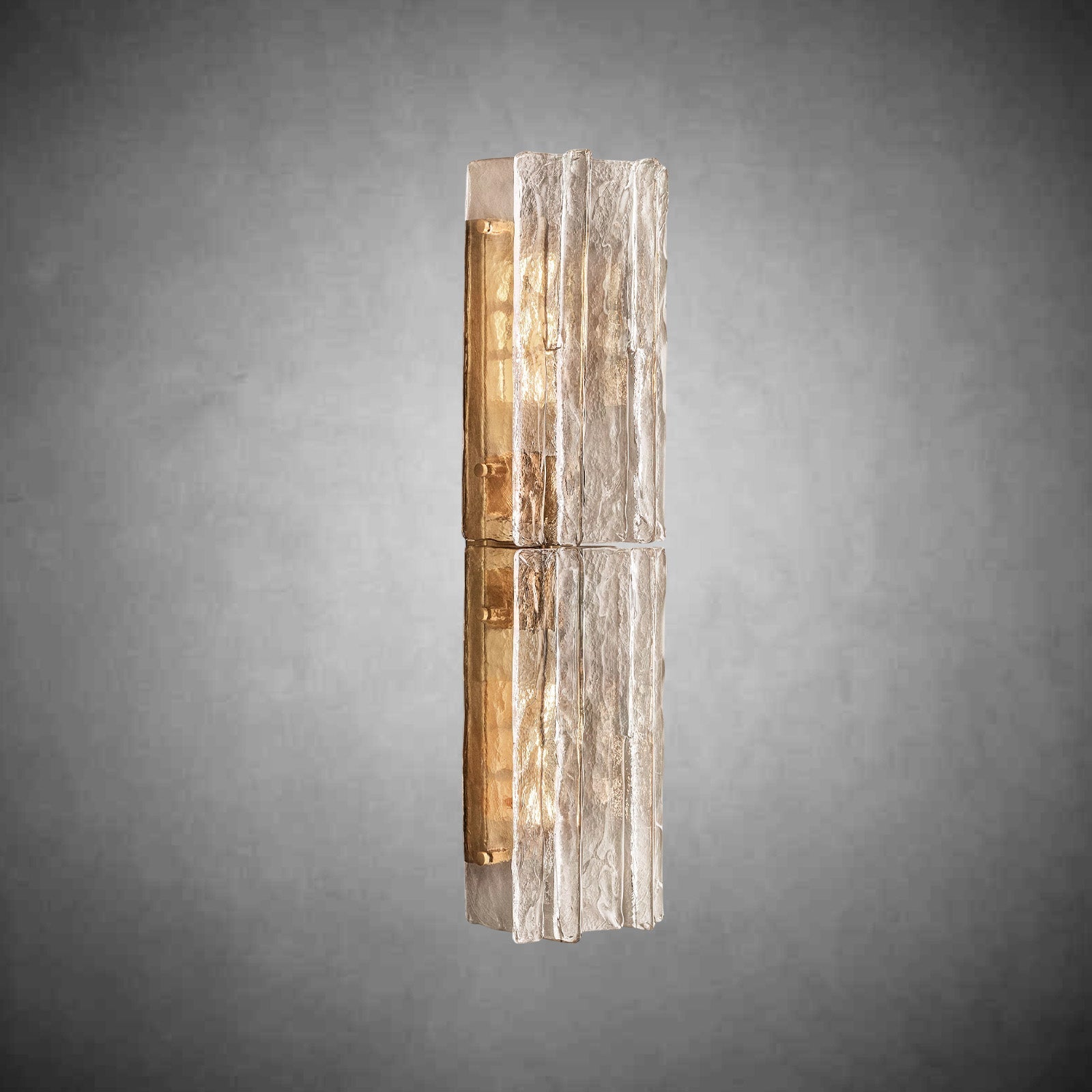 Mid-Century Lattic Glass Wall Sconce with Satin Nickel Finish