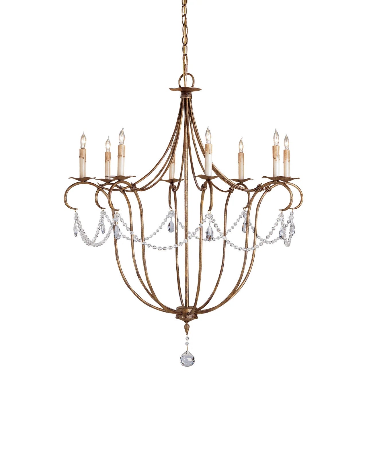 Crystal Lights Large Gold & Silver Chandelier For living room