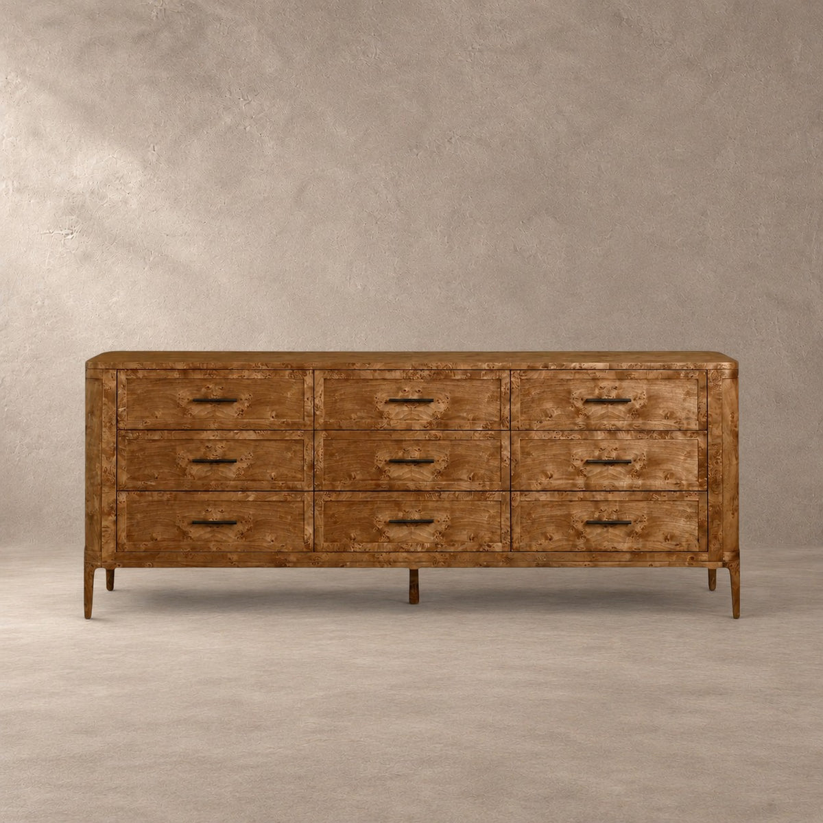 Wood and Antique Brass Bedroom Clothing Storage