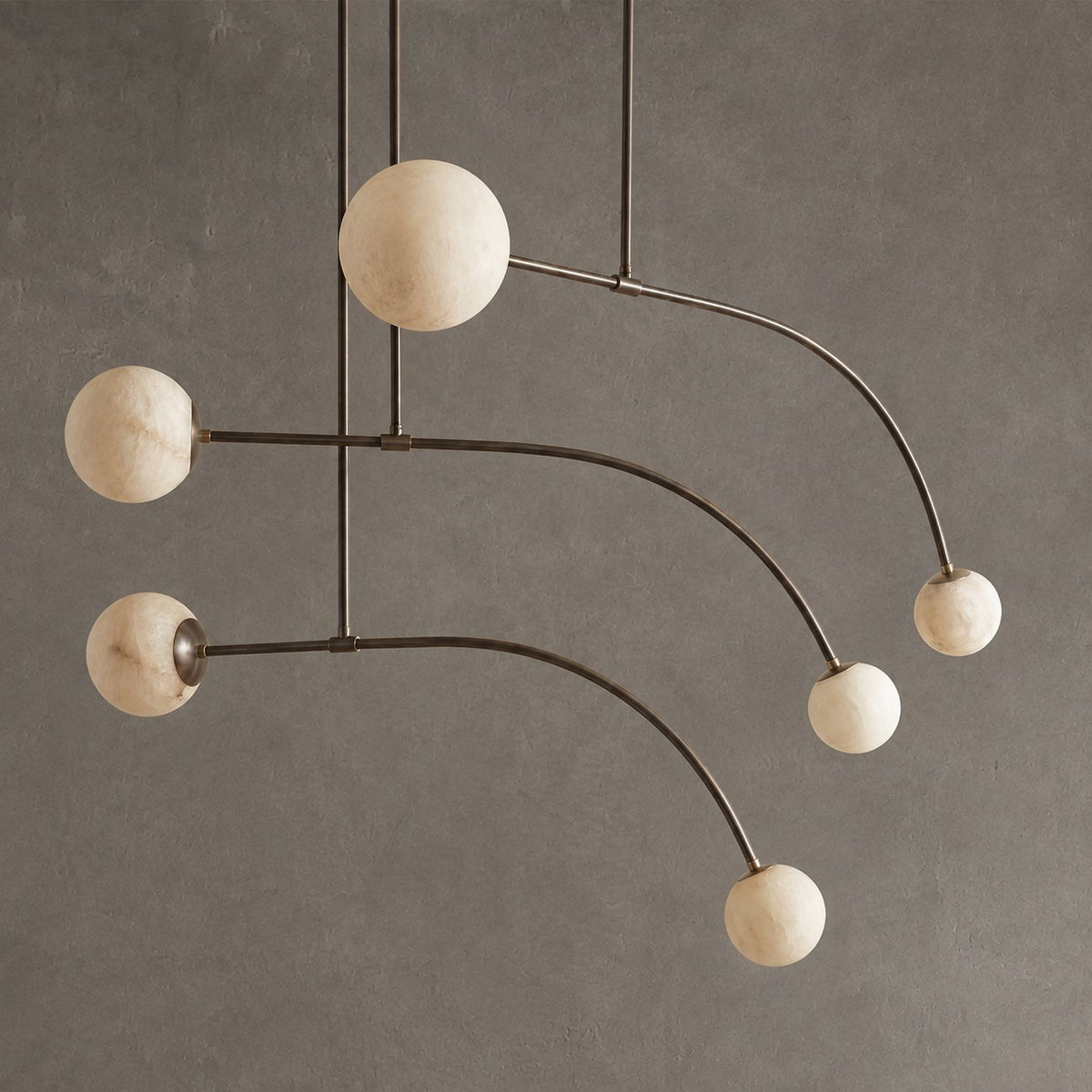 Arc Orb Alabaster Pendant Light
