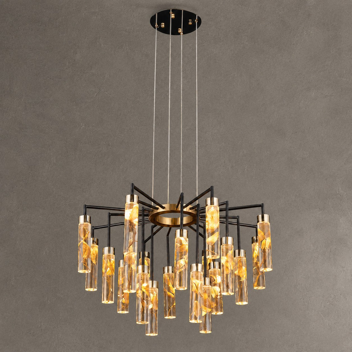 Phoenix Tree Modern Sculptural Ring Chandelier